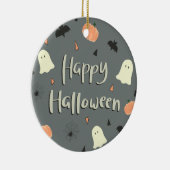 Cute and Spooky Happy Halloween Keramisch Ornament (Rechts)
