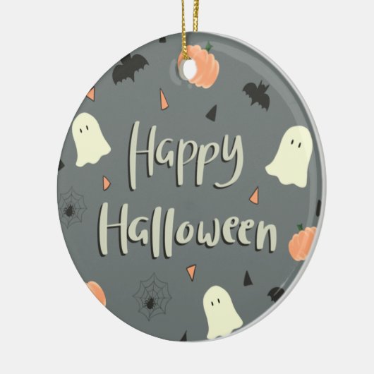 Cute and Spooky Happy Halloween Keramisch Ornament (Links)