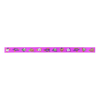 Cute and Spooky Ribbon - purple Satijnen Lint