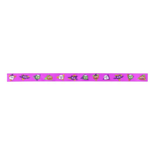 Cute and Spooky Ribbon - purple Satijnen Lint (Voorkant)