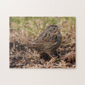 Cute and Spunky Lincoln's Sparrow Legpuzzel (Horizontaal)