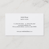 Cute and Stylish Black and White Striped Pattern Visitekaartje (Achterkant)