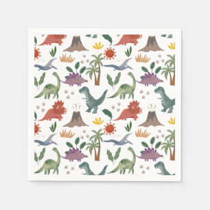 Cute and Stylish Dinosaurs Paper Napkins Servet