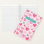 Cute and Sweet Heart Pattern Girly Pink Notitieboek (Binnen)