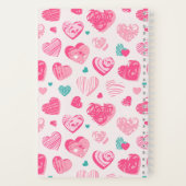 Cute and Sweet Heart Pattern Girly Pink Notitieboek (Achterkant)