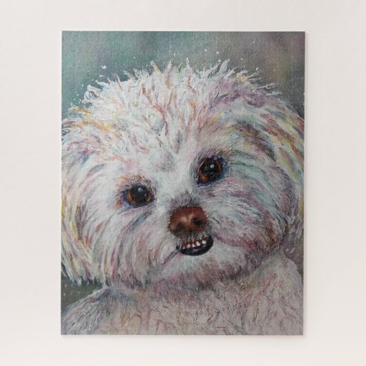 Cute and Sweet White Shizu Puppy Legpuzzel (Verticaal)