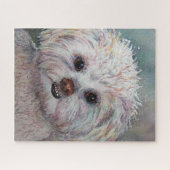 Cute and Sweet White Shizu Puppy Legpuzzel (Horizontaal)