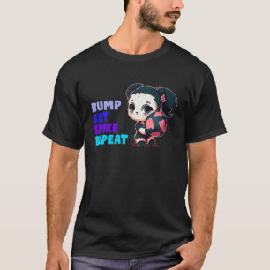 Cute and Volleyball Panda Girl T-shirt