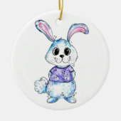 Cute and Whimsical Blue Bunny Keramisch Ornament (Voorkant)