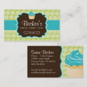 Cute and Whimsical Cupcake Visitekaartje (Voorkant / Achterkant)