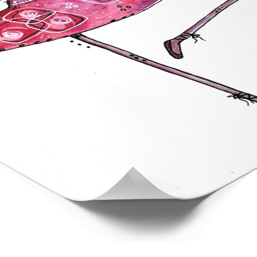 Cute and Whimsical Dansk Cat Poster (Hoek)