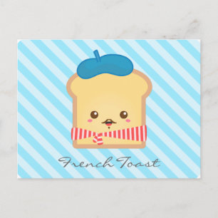 Cute and Whimsical French Toast, Food Doodle Briefkaart