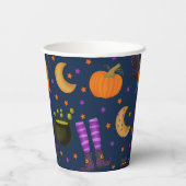 Cute and Whimsical Halloween met pomkins Papieren Bekers (Achterkant)