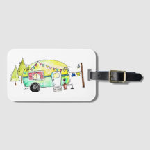 Cute and Whimsical Retro Happy Camper
