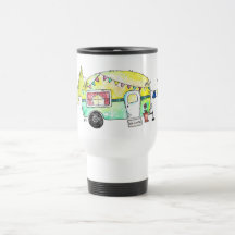 Cute and Whimsical Retro Happy Camper