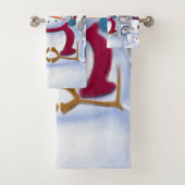 Cute and Whimsical Snowmen Bad Handdoek (Insitu)