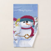 Cute and Whimsical Snowmen Bad Handdoek (Handdoek)