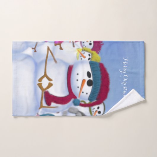 Cute and Whimsical Snowmen Bad Handdoek (Handdoek)