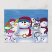 Cute and Whimsical Snowmen Briefkaart (Voorkant)