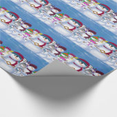 Cute and Whimsical Snowmen Cadeaupapier (Hoek)