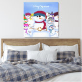 Cute and Whimsical Snowmen Canvas Afdruk (Insitu (Slaapkamer))