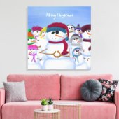 Cute and Whimsical Snowmen Canvas Afdruk (Insitu (Woonkamer))