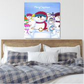Cute and Whimsical Snowmen Canvas Afdruk (Insitu (Slaapkamer))