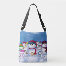 Cute and Whimsical Snowmen Crossbody Tas
