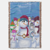 Cute and Whimsical Snowmen Deken (Voorkant Verticaal)
