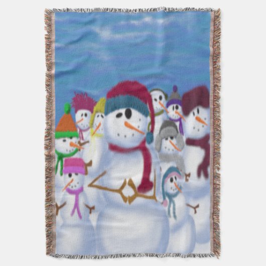 Cute and Whimsical Snowmen Deken (Voorkant Verticaal)