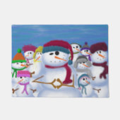 Cute and Whimsical Snowmen Deurmat (Voorkant)