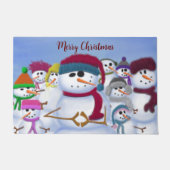 Cute and Whimsical Snowmen Doormat Deurmat (Voorkant)