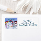 Cute and Whimsical Snowmen Etiket (Insitu)