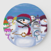 Cute and Whimsical Snowmen Grote Klok (Voorkant)