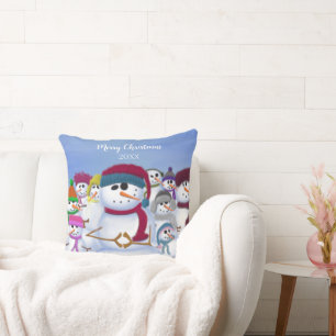Cute and Whimsical Snowmen Kussen