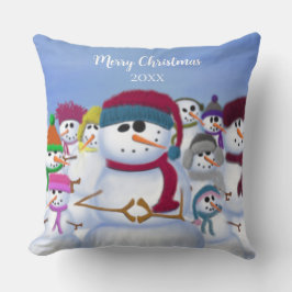Cute and Whimsical Snowmen Kussen