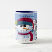 Cute and Whimsical Snowmen Mok (Midden)