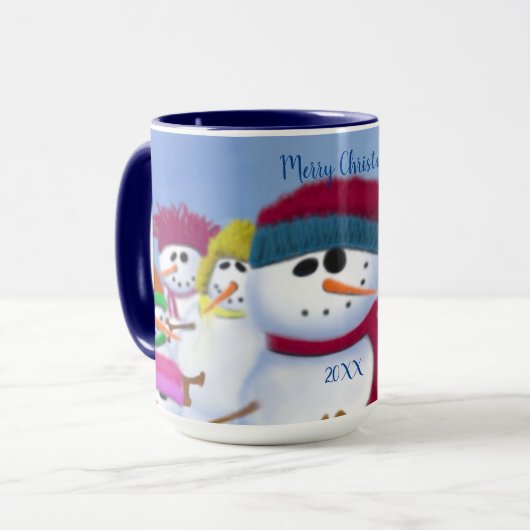 Cute and Whimsical Snowmen Mok (Voorkant links)