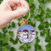 Cute and Whimsical Snowmen Sleutelhanger (Hand)