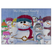 Cute and Whimsical Snowmen Snijplank (Voorkant)