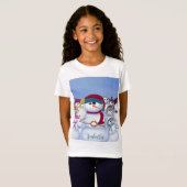 Cute and Whimsical Snowmen T-shirt (Voorkant volledig)