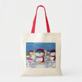 Cute and Whimsical Snowmen Tote Bag (Voorkant)