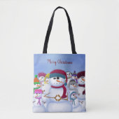 Cute and Whimsical Snowmen Tote Bag (Voorkant)