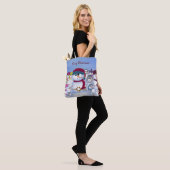 Cute and Whimsical Snowmen Tote Bag (Op model)