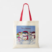 Cute and Whimsical Snowmen Tote Bag (Achterkant)