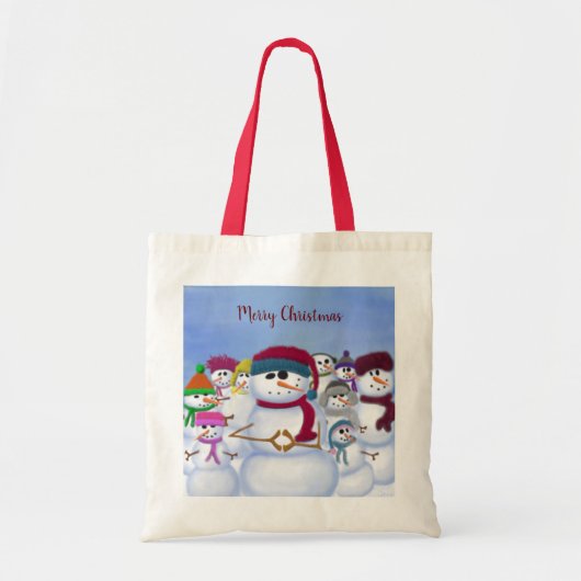 Cute and Whimsical Snowmen Tote Bag (Voorkant)