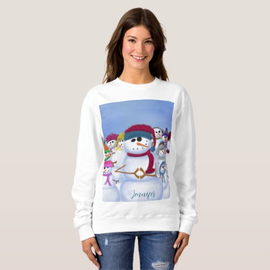 Cute and Whimsical Snowmen Trui (Voorkant volledig)