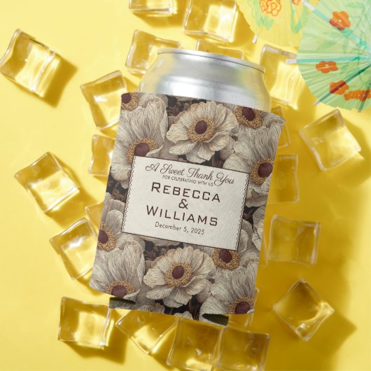 Cute Anemones Accent Winter Wedding Blikjeskoeler (Insitu Zomer)