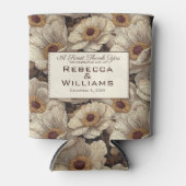 Cute Anemones Accent Winter Wedding Blikjeskoeler (Voorkant)