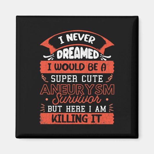 Cute Aneurysm Survivor Brain Surgery Awareness Gra Magneet (Voorkant)